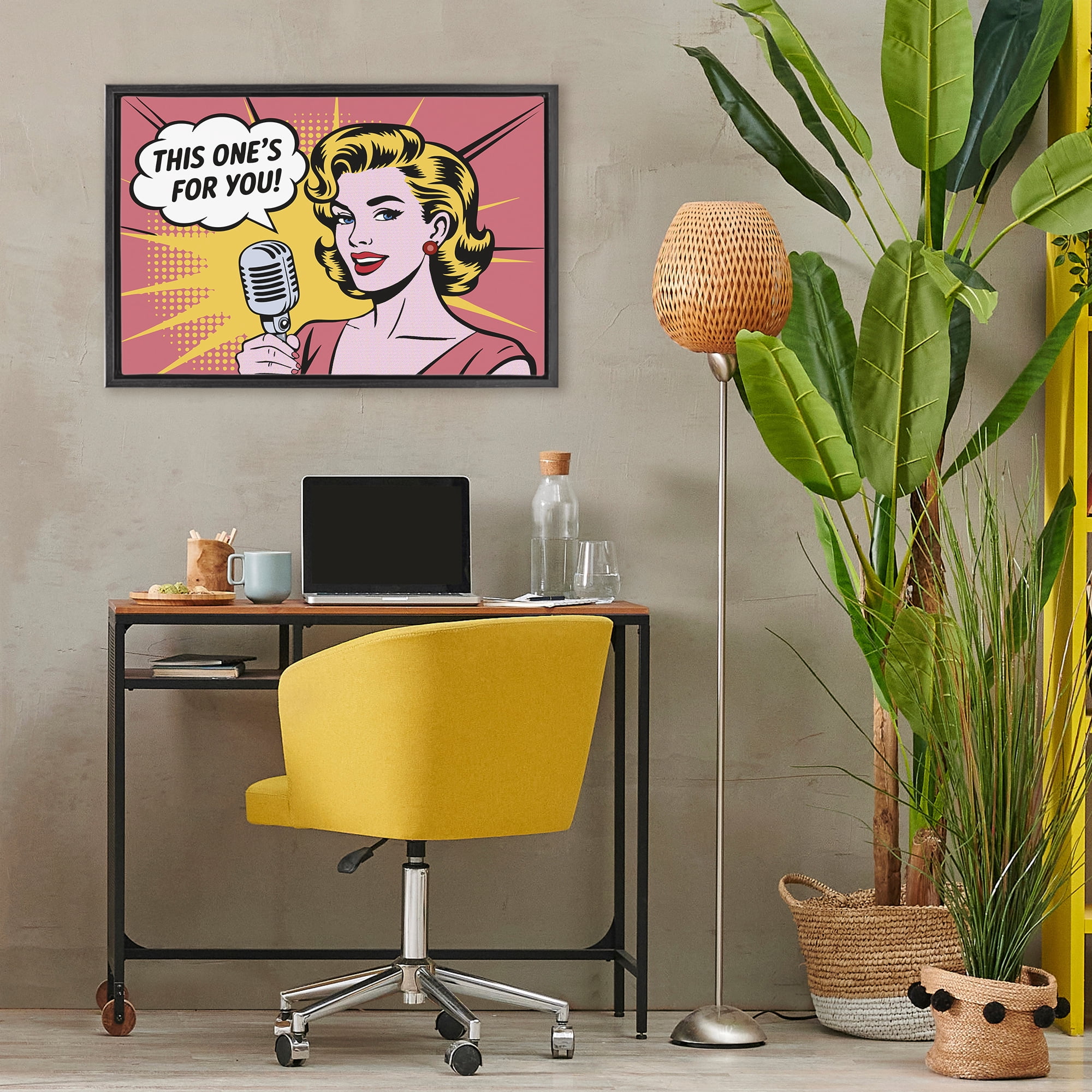 Stupell Industries This One's For You Black Framed Floater Canvas Wall Art, design by Andreas Magnusson