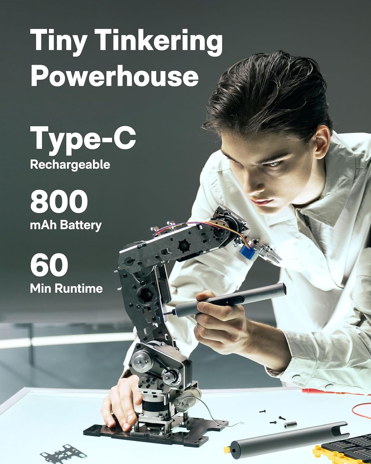 HOTO SNAPBLOQ™  Master 56Pcs Electric Screwdriver Set, 3 Torque Settings Led Light, Electric Precision Screwdriver for Electronics, Phone, Laptop, Diy