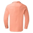 thumbnail image 4 of adviicd Work Shirts for Men Men's Dress Shirts Stretch Stain Long Sleeve Solid Formal Shirt Business Casual Button Down Shirts (Orange,XXXL), 4 of 5