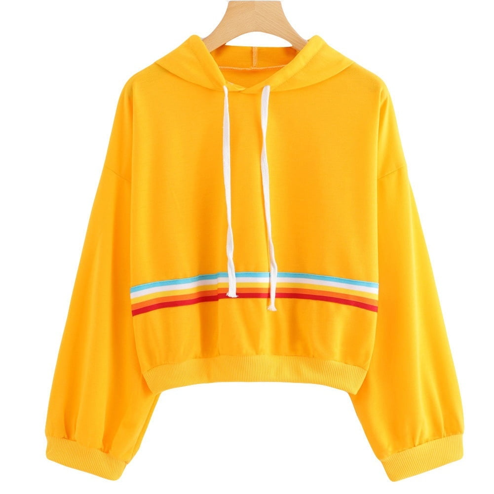 hoodie with rainbow stripe