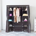 thumbnail image 1 of Costway 60" Armoire à Linge Portable Tissu Non-Tissé Rangement Organisateur Brun, 1 of 8