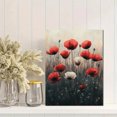 thumbnail image 2 of Qisvanset 12x16 Inch Dark Poppy Canvas Wall Art, Gothic Floral Art Elegant Nature Home Interior Decor, 2 of 8