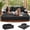 Dark gray, variant on Apicizon 78.7" Convertible Sofa Bed, 3-Seater Boneless Folding Corduroy Futon Sleeper Couch with Pillows, Black