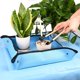 thumbnail image 4 of Estera para plantar, 2 piezas, estera para macetas, impermeable, plegable, para plantas de jardinería, 50x50, 75x75, para trasplante de jardinería, 4 of 5