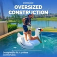 thumbnail image 5 of Swimline Giant Swan Inflatable Ride-On Swimming Pool Raft Float, White, 5 of 9