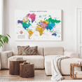 thumbnail image 4 of Elephant Stock Adventures I Push Pin World Map Wall Art - Map Canvas Art - 24" x 16", 4 of 8
