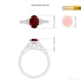 thumbnail image 5 of ANGARA Lab Grown 1.25 Ct Aeon Vintage Inspired Ruby Engagement Ring with Milgrain in 14K White Gold for Women (Size-8x6mm) | July Birthstone, Anniversary, Jewelry Gift for Women | Lab Grown Ruby Ring, 5 of 7