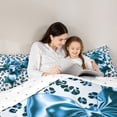 thumbnail image 4 of Feelyou Blue Bowknot Bedding Comforter Set 7pcs, Leopard Cheetah Print Queen Bedding Sets, 4 of 8