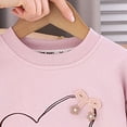 thumbnail image 6 of Toddler Baby Girl Clothes 12 18 Months 2T 3T 4T 5T 6T Fall Winter Outfits Cute Print Long Sleeve Sweatshirt Pant Outfits Light Pink Size 0-1 Years, 6 of 6