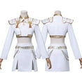 thumbnail image 6 of ZTACE POP Singer Stars Costume - Mira Zoey Rumi White Outfit Full Set, Women Costume Party Outfit Dress, Halloween Cosplay Party Outfits - Beige, S, 6 of 8