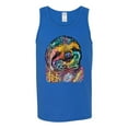 thumbnail image 3 of Funny Neon Sloth | Dean Russo Art Animal Lover Mens Sleeveless Top, Royal, 3XL, 3 of 5