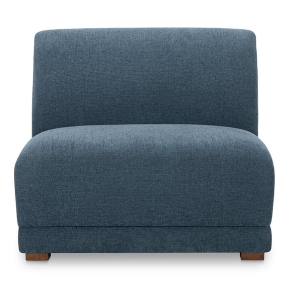 Moe's Home Collection Fraser Slipper Chair Fabric Blue