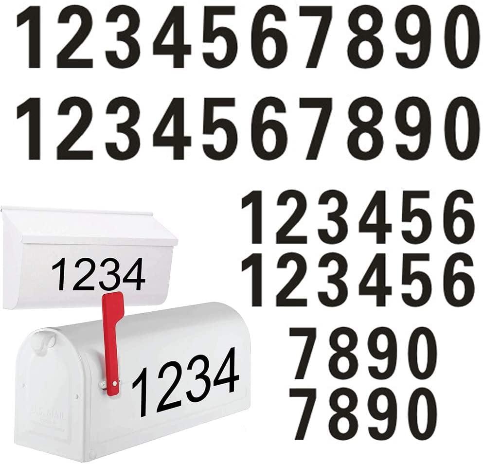 Reflective Mailbox numbers Sticker house numbers custom made Mailbox decals 