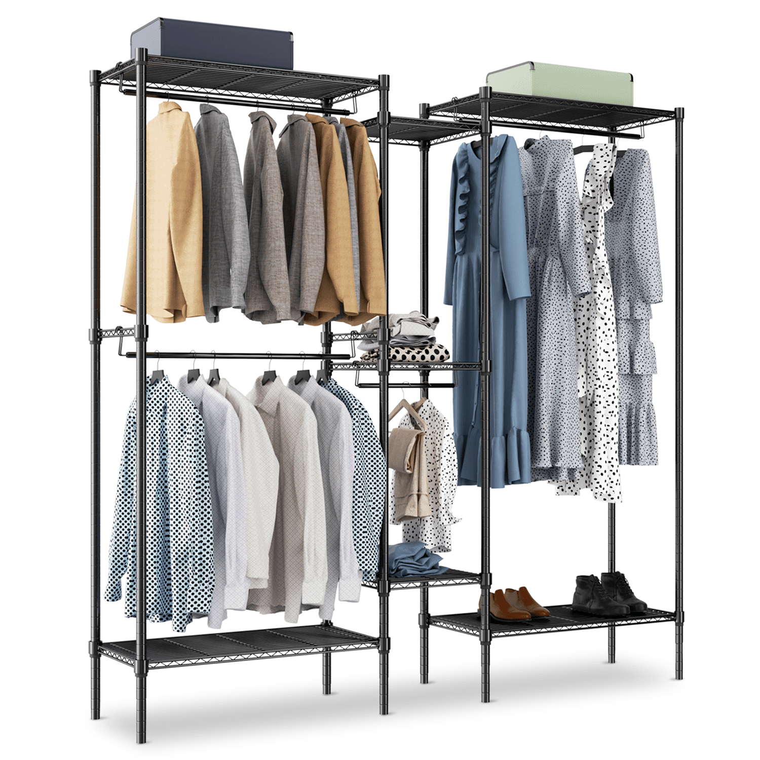 MoNiBloom Clothes Rack, Heavy Duty Clothing Rack for Hanging Clothes