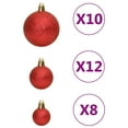 thumbnail image 4 of vidaXL Ensemble de 111 Boules de Noël Rouge Polystyrène, 4 of 5