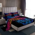thumbnail image 1 of Erosebridal Hippie Dragonfly Bed Sheets Queen, Colorful Gradient Animal Bedding Queen Size 4pcs, 1 of 7