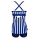thumbnail image 5 of Trajes de baño Amzcrzy Tankini para mujer, trajes de baño, traje de baño con control de abdomen, traje de baño estampado para mujer, conjunto de bikini y pantalón de moda, azul claro, M, 5 of 6