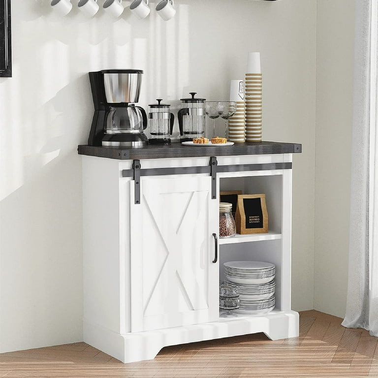 Mini coffee bar cabinet deals
