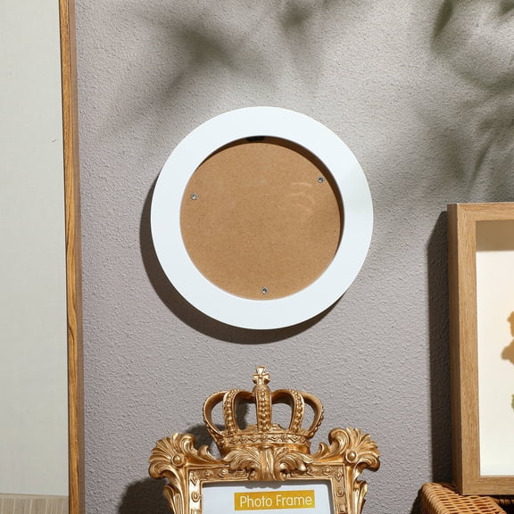 Pawsdot Vintage Picture Frame Circular Wood 1Pack