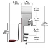 Kitchen Crop Grain Mill Wheat Flour Grinder, Stainless Steel Metal Burrs (Deluxe Grain Mill)