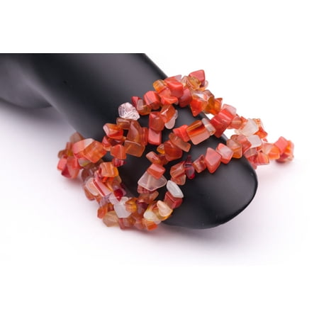 Small Chip - Shaped Red And Gray Agate Beads Semi Precious Gemstones Size: 6x4mm Crystal Energy Stone Healing Power for Jewelry Making