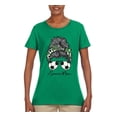 thumbnail image 3 of Messy Bun Soccer Life | Mom Life Game Day Vibes Sports Lover | Mother's Day Sports Womens T-Shirt, Kelly, 2XL, 3 of 5