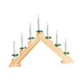 thumbnail image 4 of Candelabro eléctrico con velas sin llama perfecl Candelabro sueco 38cmx30cm color de madera, 4 of 8
