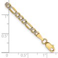 thumbnail image 2 of Bracelet Chaîne Figaro en Or Jaune 14k 7 Pouces 3.2mm, 2 of 6