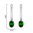 thumbnail image 2 of Sterling Silver with Natural Chrome Diopside Dangle Earrings, 2 of 4