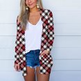 thumbnail image 3 of IROINNID Women's Open Front Jacket Print Long Sleeve Casual Christmas Coat Cardigan With Pocket Casual Tops, Red, 3 of 8
