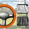 thumbnail image 4 of Jeiento Orange Golf Cart Steering Wheel Covers Stretchable 13 Inch - 14 Inch Golf Cart Steering Wheel Cover for Women Men Sun Shade Cover Golf Universal Fit Cart Accessories, 4 of 7