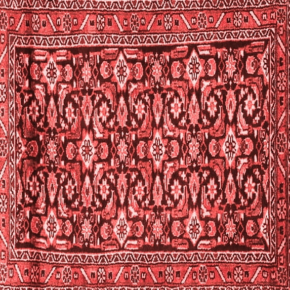 Ahgly Company Indoor Square Persian Red Traditional Area Rugs, 8' Square