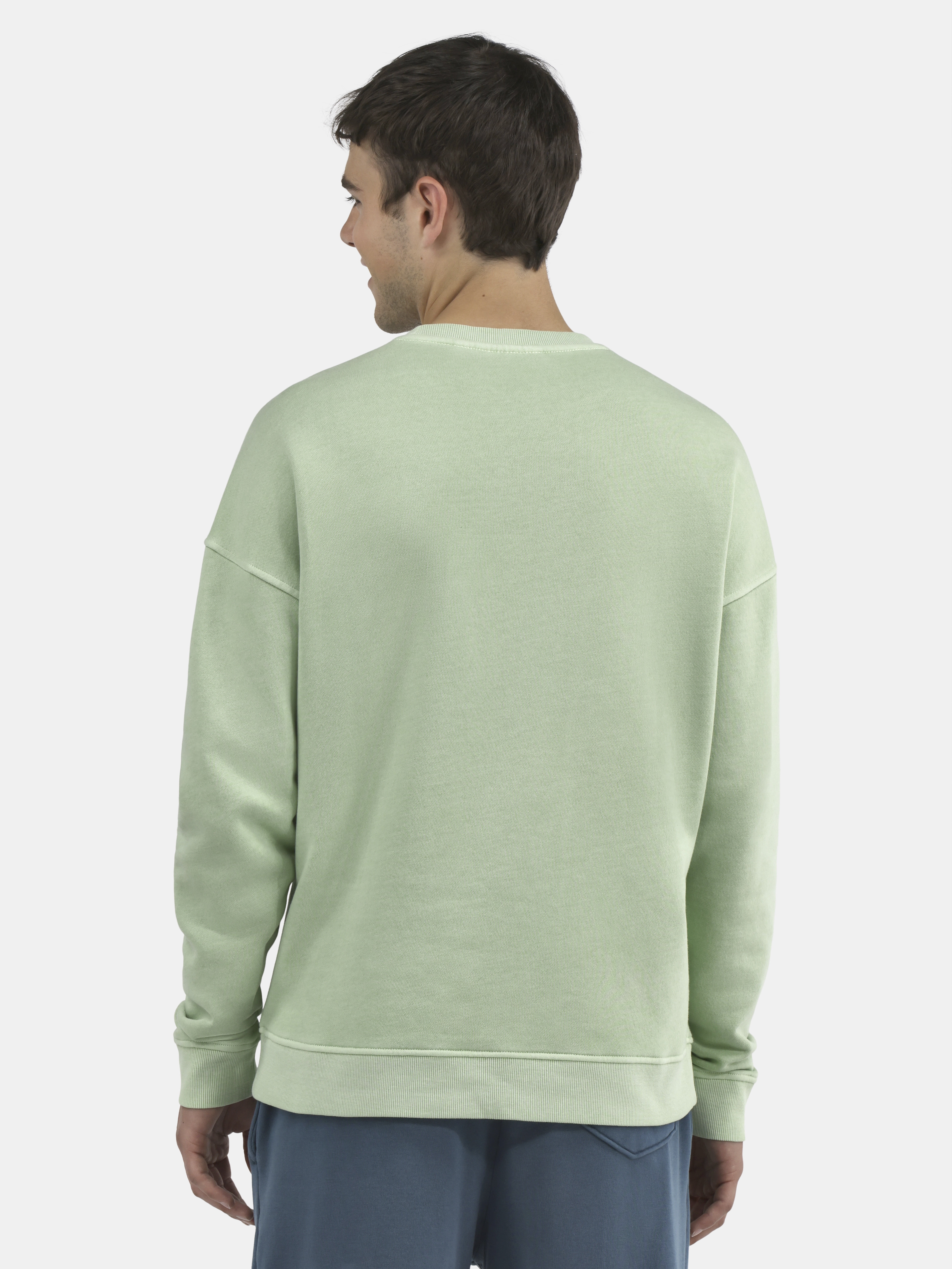 No Boundaries All Gender Fleece Crewneck Sweatshirt with Long Sleeves, Men's and Big Men’s