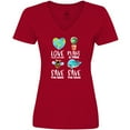 thumbnail image 3 of Inktastic Earth Day Plant a Tree Save the Bees Save the Seas Love Your Mother Earth Women's V-Neck T-Shirt, 3 of 5