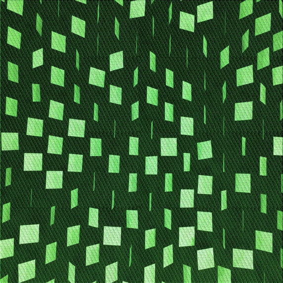 Ahgly Company Machine Washable Indoor Square Transitional Dark Forest Green Area Rugs, 8' Square