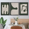 thumbnail image 3 of PixonSign Framed Canvas Print Wall Art Set Geometric Art Deco Retro Vintage Polygon Abstract Shapes Illustrations Modern Art Minimalism Decorative for Living Room, Bedroom, Office - 24"x36"x3 Black, 3 of 5