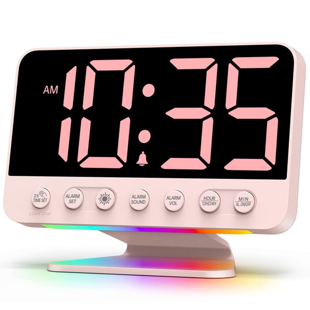 Reloj despertador digital Odokee Sakura Pink con sonido de 5 alarmas