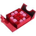 thumbnail image 4 of Innovadora flor artificial de rosa de PE para cumpleaños, día de San Valentín, fiesta de cumpleaños, decoración creativa (rojo) Rojo Verde, 4 of 5