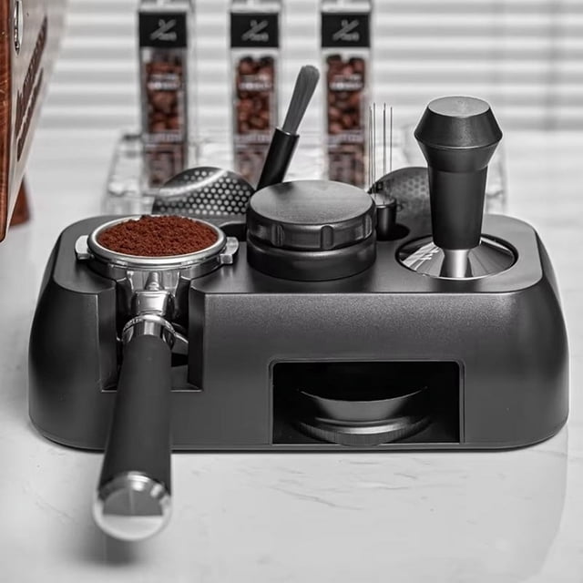 51-58mm Coffee Tamper Station Stand Universal Coffee Portafilter Storage Rack Coffee Dispenser Holder Base Coffee,A