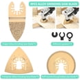 thumbnail image 3 of 12Pcs Oscillating Saw Blades Set Multifunctional Oscillating Tool Blade High-Carbon Steel Multitool Blades Kit Wear-Resistant Bi-Metal Saw Blades with Spacers for Cutting, 3 of 7