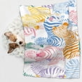 thumbnail image 6 of Pofeuu Zebra Colourful Print Puppy Blanket,Dog Blankets,Pet Blanket Cozy Cat Blankets for Indoor Cats, Fuzzy Pet Blanket for Kitten Doggy Dog Blankets-Large, 6 of 8