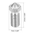 thumbnail image 2 of Boquilla de impresora 3D de 0.4mm, adecuada para cabezal extrusor V6, para filamento de 1.75mm, acero inoxidable, 5 piezas, 2 of 4
