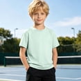 thumbnail image 3 of Boys Rash Guard Crew Neck Short Sleeve T-Shirts Youth Quick Dry Beach Rashguard, 3 of 10