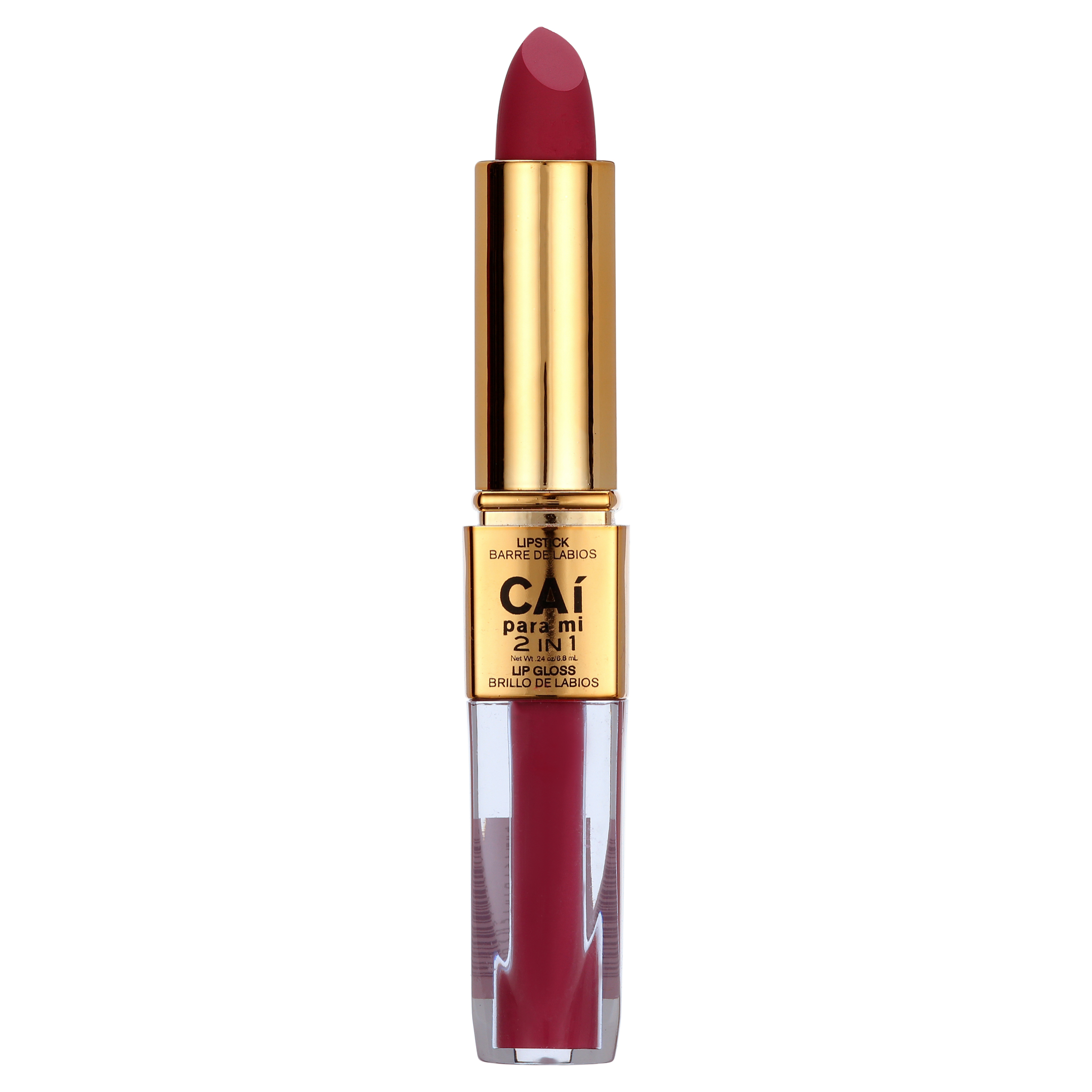 Cai Para Mi  2-in-1 Lipstick & Lip Gloss, Fuschia