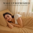 thumbnail image 4 of Sacred Thread Rayon Derived from Bamboo Sheets Twin XL Size, 18'' Deep Pocket Cooling Sheets for Hot Sleepers, 4 PC Cooling Sheets (Twin XL Size) (Gold), 4 of 9