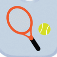thumbnail image 4 of Inktastic Tennis Racket and Ball Boys or Girls Baby Bib, 4 of 4