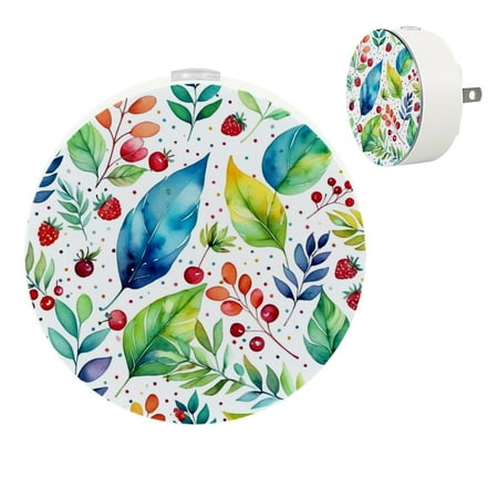 

YZUOUZY Bedside Lamps Night Lights Small Lamps Set of 2 Watercolor Floral Twig Feathers