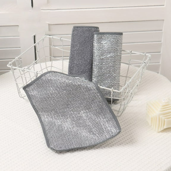 3PCS Stainless Steel Dish Scrubber Pads, Reusable Metal Scouring Pads for Pots/Pans Non-Scratch & Rustproof Pre-Soaped for Effortless Cleaning