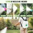 thumbnail image 4 of VAXMAY Battery Powered Sprayer 3.2 Gallon, Electric Backpack Garden Sprayer with 4 Nozzles & 32" Telescopic Wand, Rechargeable Weed Sprayer for Lawn, Yard, Plants, 4 of 7