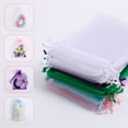 thumbnail image 3 of unbranded  50 Pcs Organza Snow Yarn Fabric Drawstring Gauze Bag Handbags Goodie Candy Mini Gift, 3 of 6